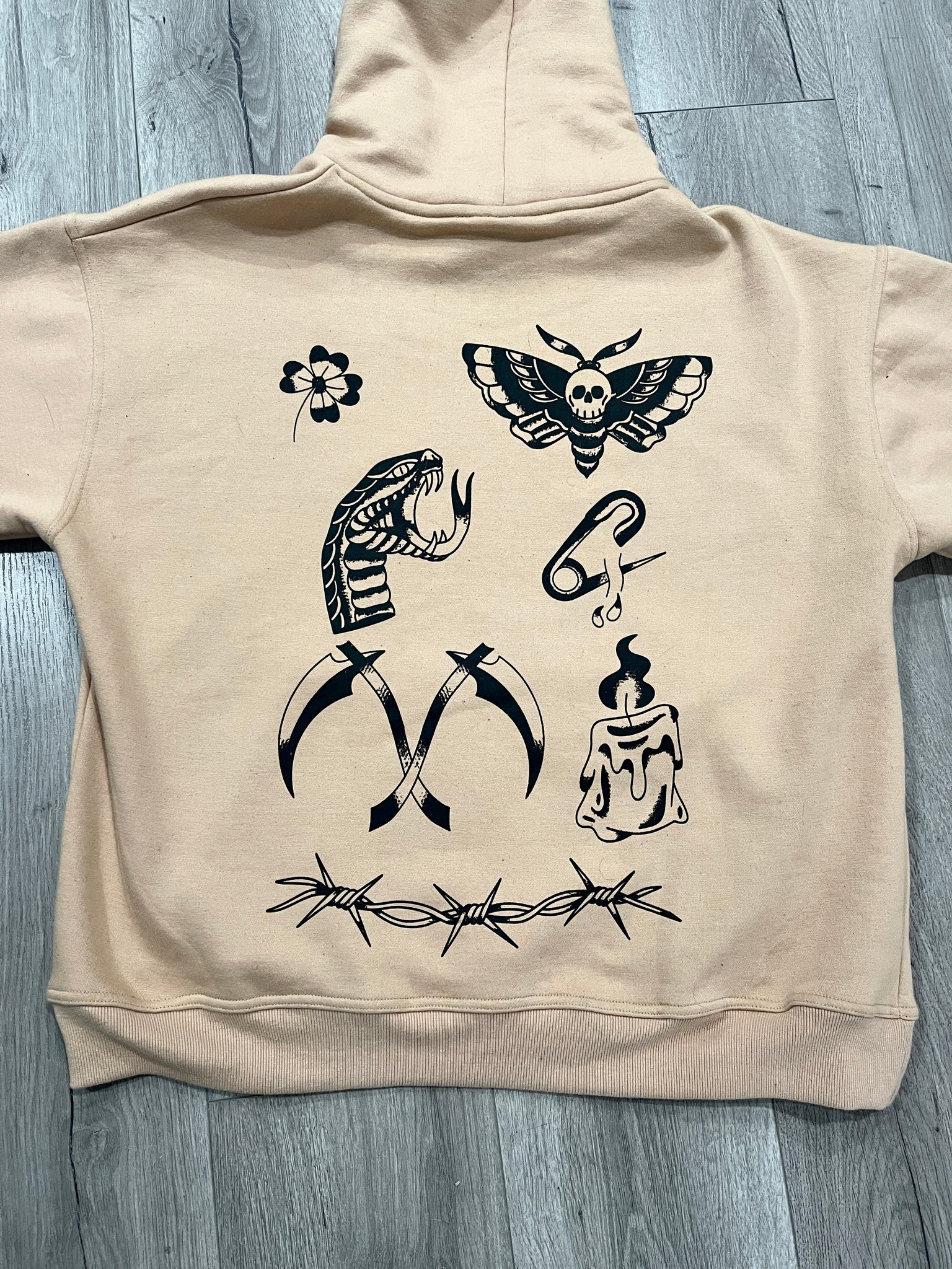 Traditional Flash Tattoo Hoodie