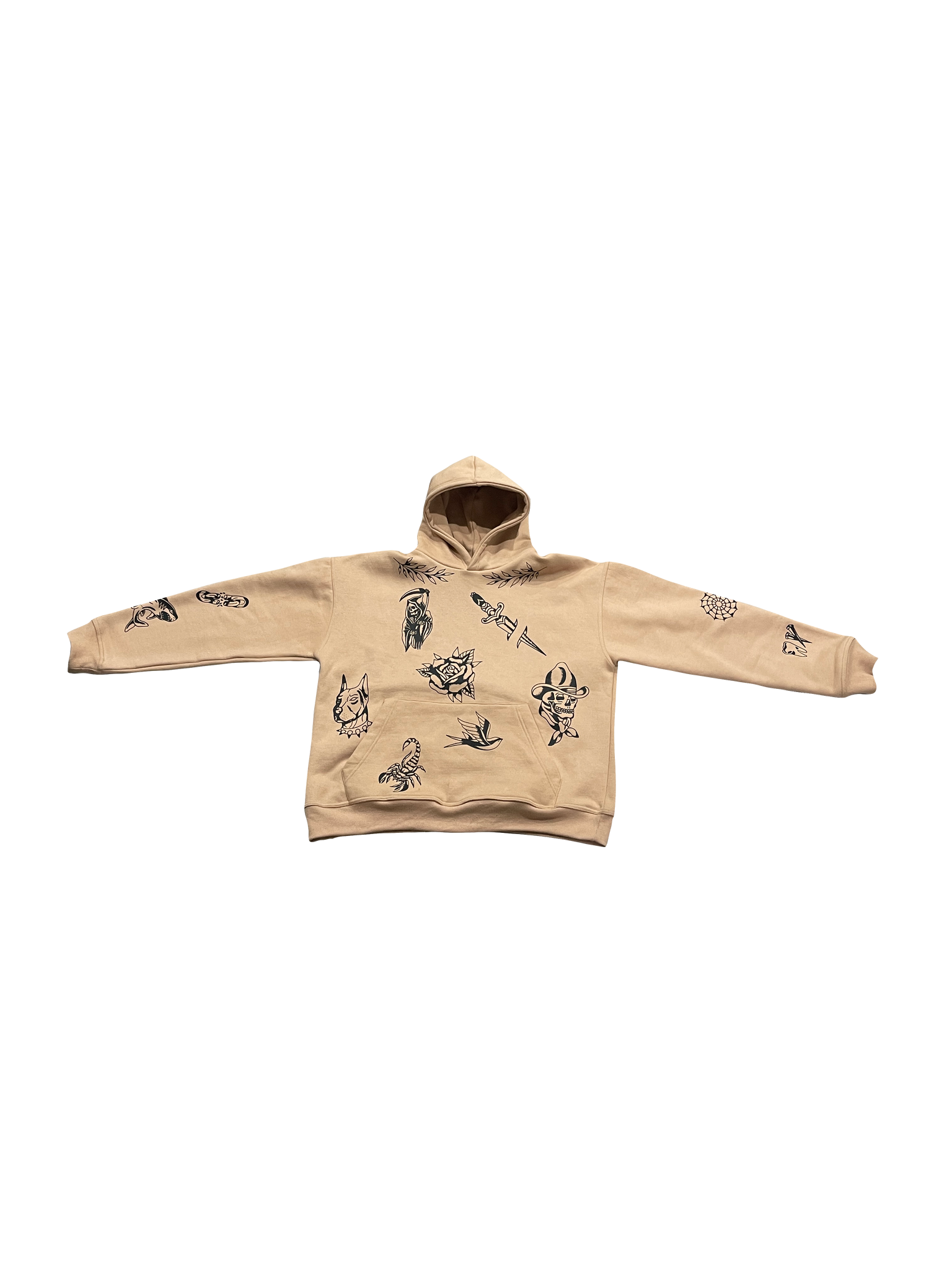 Traditional Flash Tattoo Hoodie